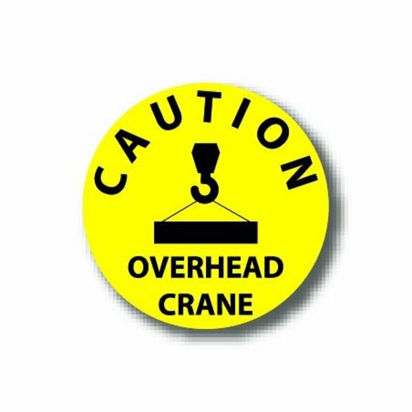 Ergomat 16in CIRCLE SIGNS - Caution Overhead Crane DSV-SIGN 256 #0580 -UEN